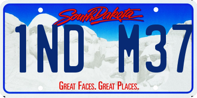 SD license plate 1NDM37