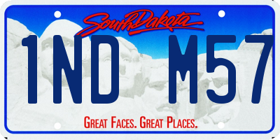 SD license plate 1NDM57