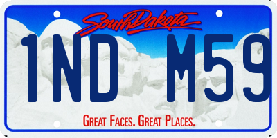 SD license plate 1NDM59