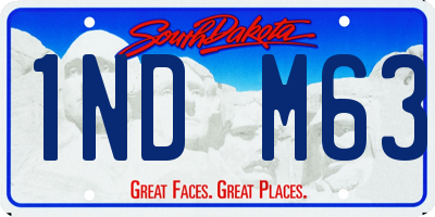 SD license plate 1NDM63