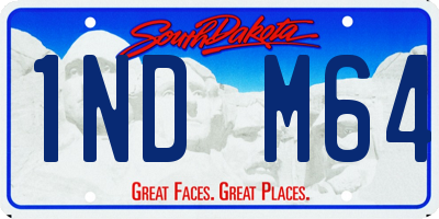 SD license plate 1NDM64