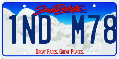 SD license plate 1NDM78