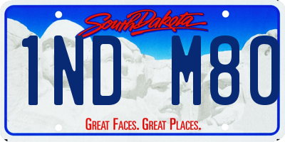 SD license plate 1NDM80