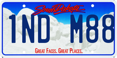SD license plate 1NDM88
