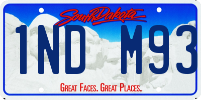 SD license plate 1NDM93