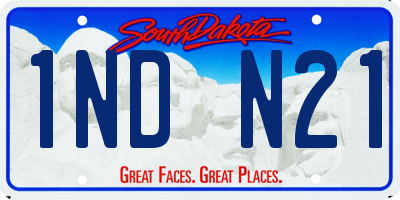 SD license plate 1NDN21