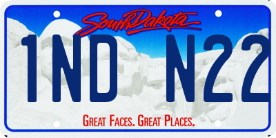 SD license plate 1NDN22