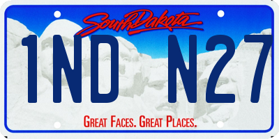 SD license plate 1NDN27