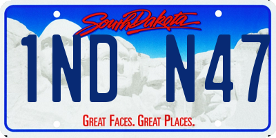 SD license plate 1NDN47