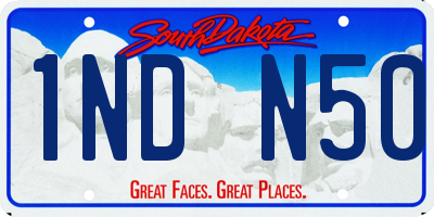 SD license plate 1NDN50