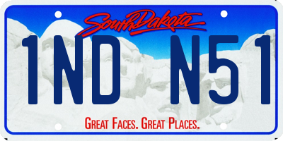 SD license plate 1NDN51