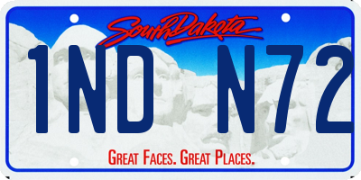 SD license plate 1NDN72