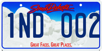 SD license plate 1NDO02