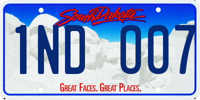 SD license plate 1NDO07