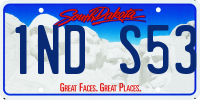 SD license plate 1NDS53