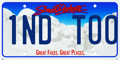 SD license plate 1NDT00