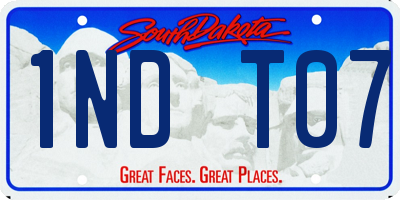 SD license plate 1NDT07