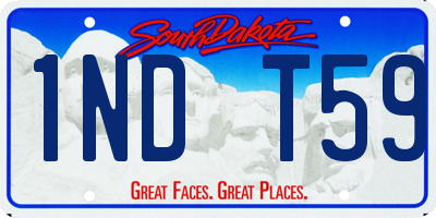 SD license plate 1NDT59