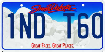 SD license plate 1NDT60