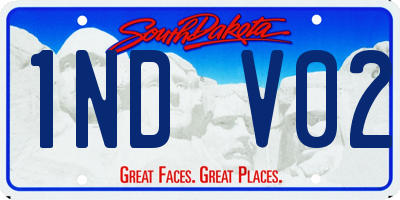 SD license plate 1NDV02