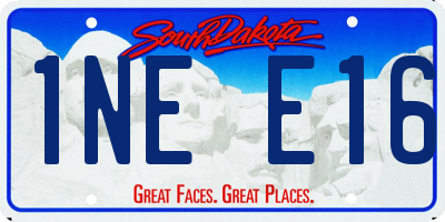 SD license plate 1NEE16