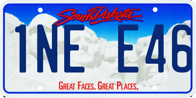 SD license plate 1NEE46