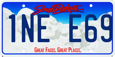 SD license plate 1NEE69