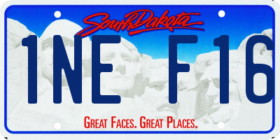 SD license plate 1NEF16