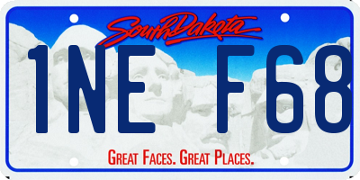 SD license plate 1NEF68