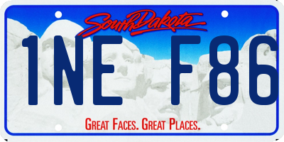 SD license plate 1NEF86