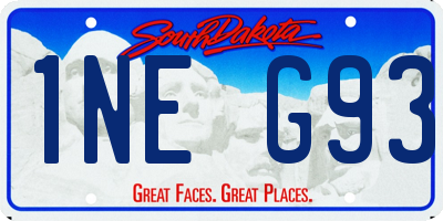 SD license plate 1NEG93