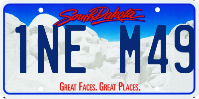 SD license plate 1NEM49