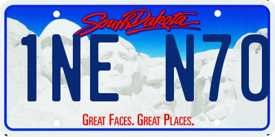 SD license plate 1NEN70