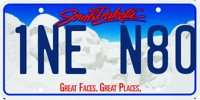 SD license plate 1NEN80