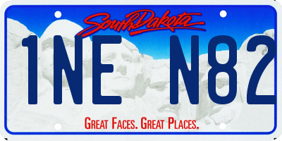 SD license plate 1NEN82