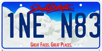 SD license plate 1NEN83