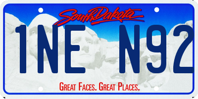 SD license plate 1NEN92