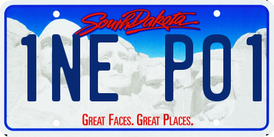 SD license plate 1NEP01