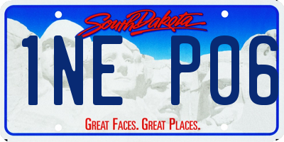 SD license plate 1NEP06