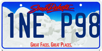 SD license plate 1NEP98