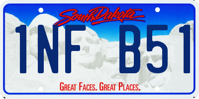 SD license plate 1NFB51