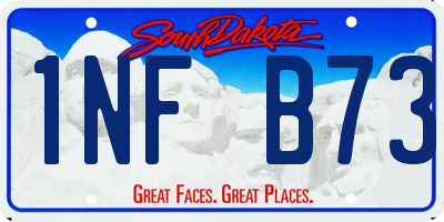SD license plate 1NFB73