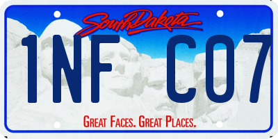 SD license plate 1NFC07