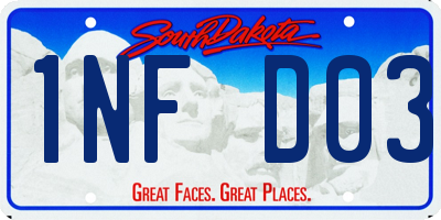 SD license plate 1NFD03
