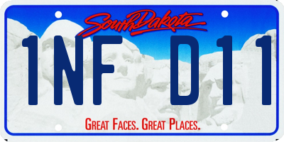 SD license plate 1NFD11