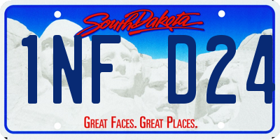 SD license plate 1NFD24