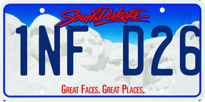 SD license plate 1NFD26