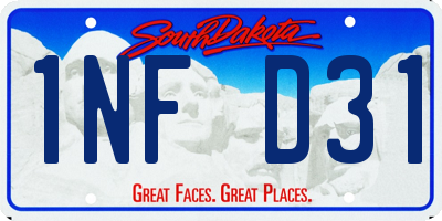 SD license plate 1NFD31