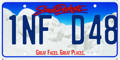 SD license plate 1NFD48