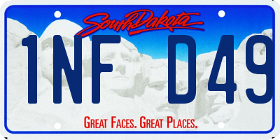 SD license plate 1NFD49